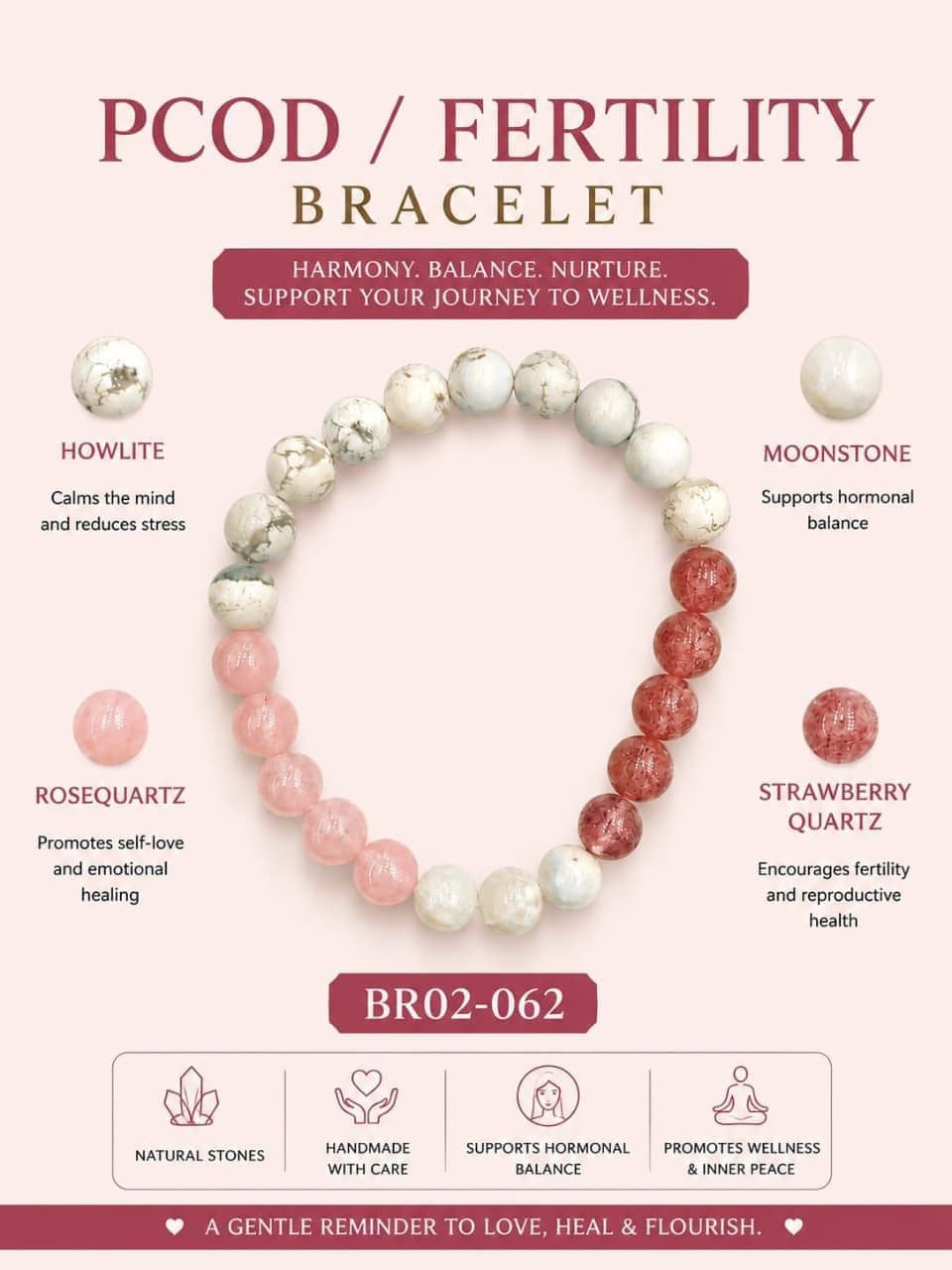 PCOD Fertility Bracelet BR02-062 By Destiny Star Stores