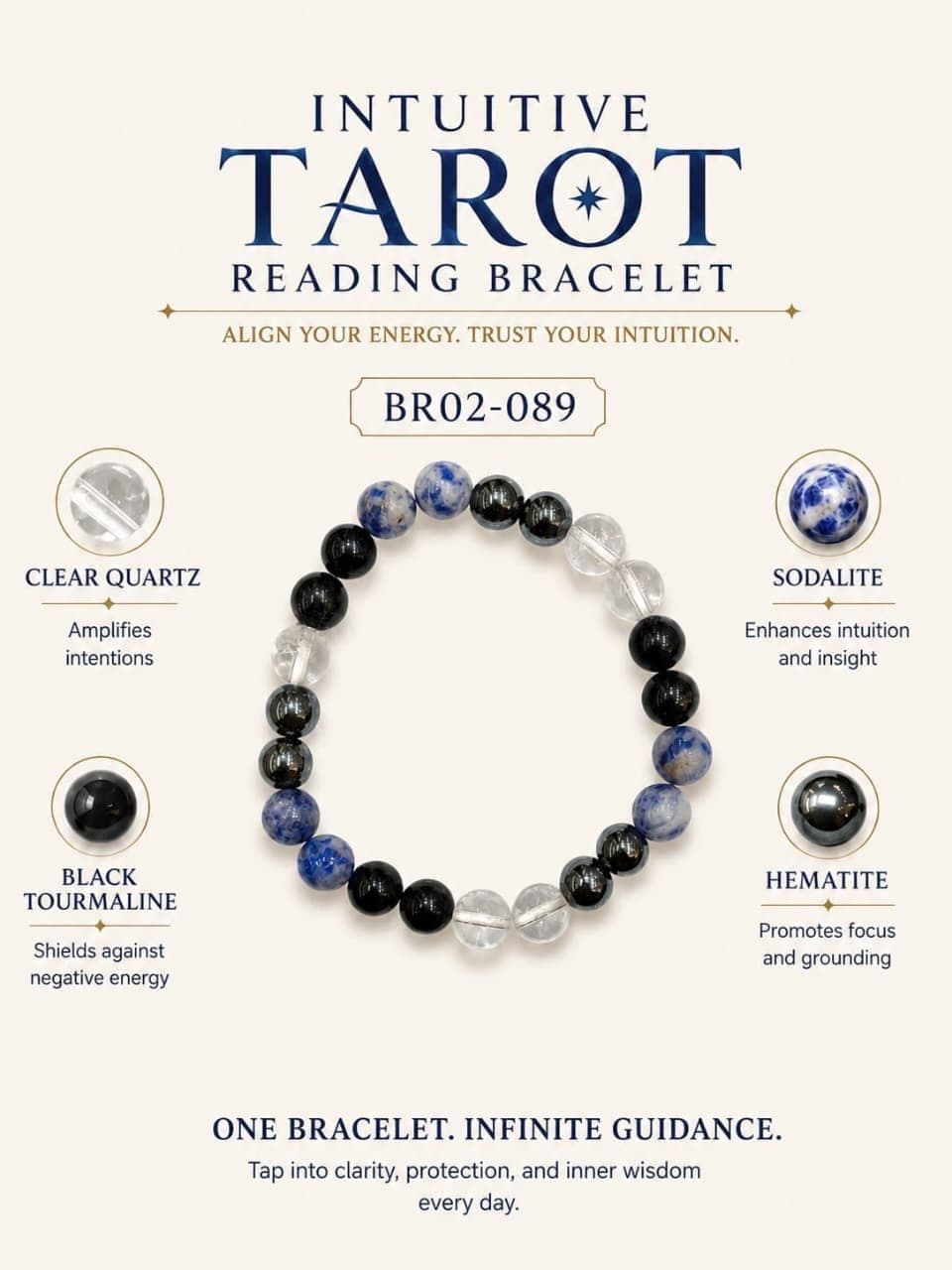 Intuitive Tarot Reading Bracelet BR02-089 By Destiny Star Stores