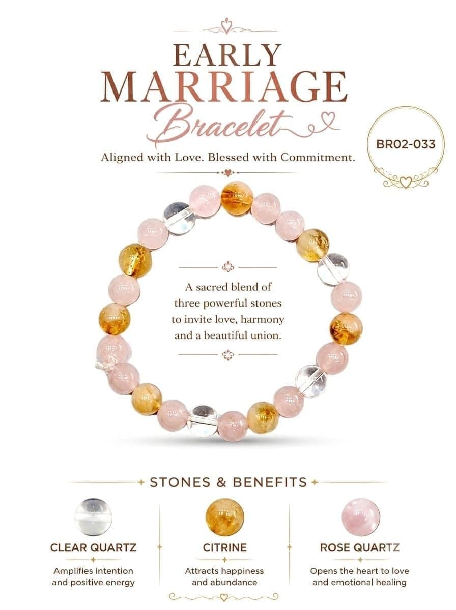 Early Marriage Bracelet – Quartz, Citrine and Rose Quartz By Destiny Star Stores