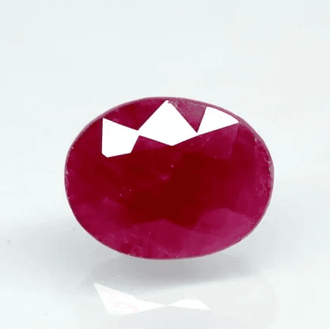 Natural Purplish Red Ruby |18H00| Certified Unheated | Oval Mixed Cut| 6.47 Rt | Report No. 9581D38686