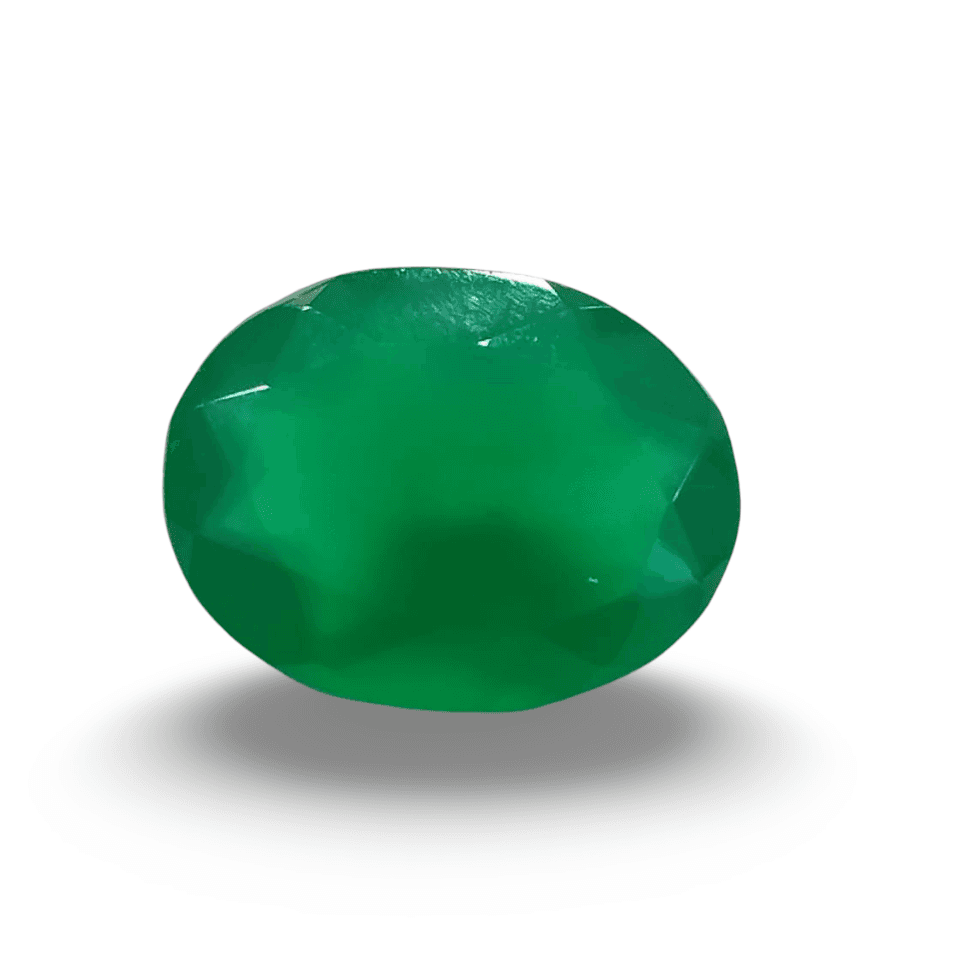 Natural Green Onyx |1H00| Oval Mixed | SRT Certified No : SRGTL30611