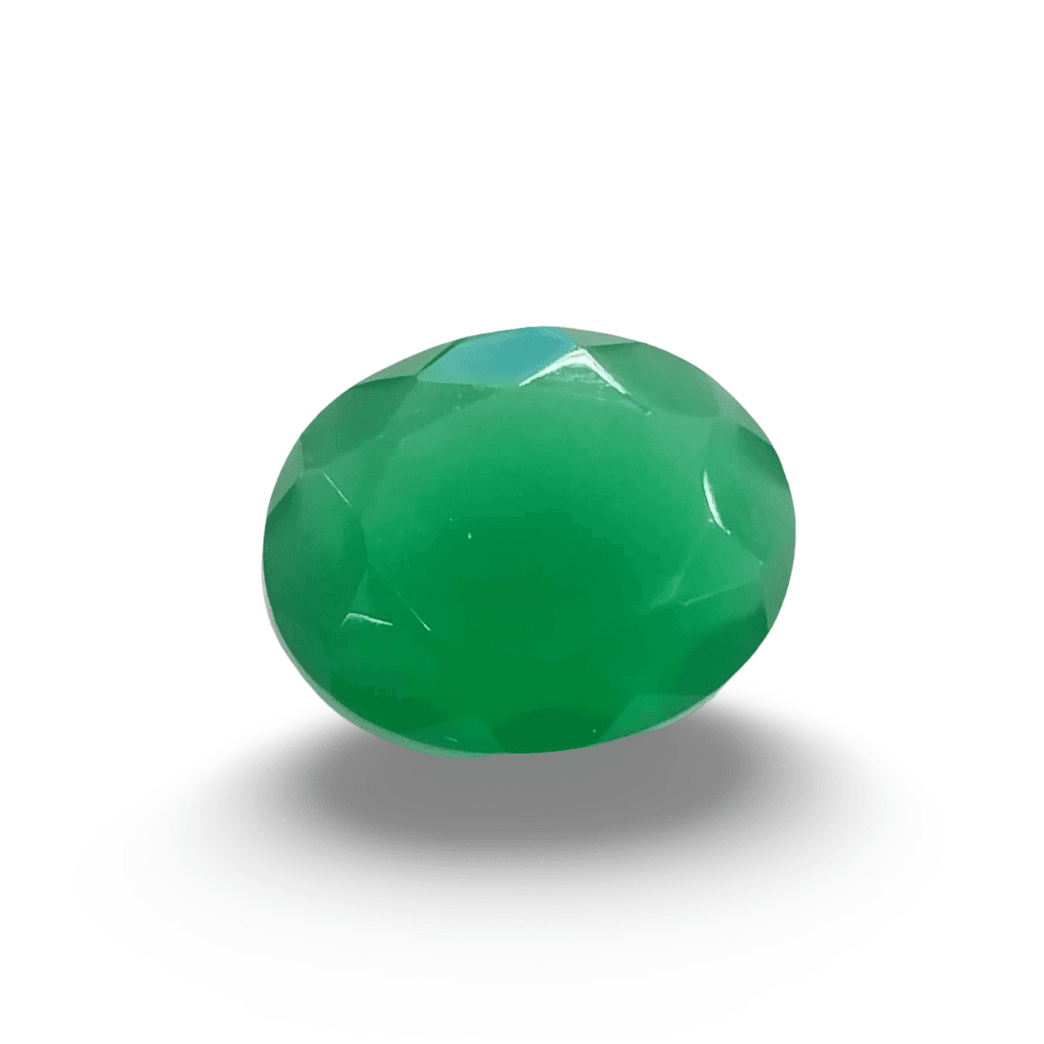 Natural Green Onyx |1H00| Oval Mixed | SRT Certified No : SRGTL30583