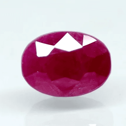 Natural Purplish Red Ruby | 12H00| Certified Unheated | Oval Mixed Cut Report No. 9581D38681