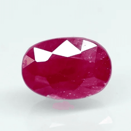 Natural Purplish Red Ruby | 18H00| Certified Unheated | Oval Mixed Cut Report No. 9581D38684