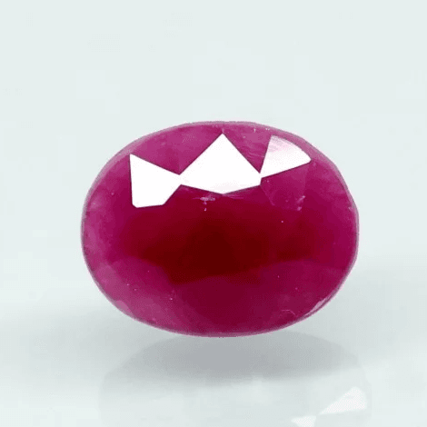 Natural Purplish Red Ruby |12H00| Certified Unheated | Oval Mixed Cut Report No. 9581D38693