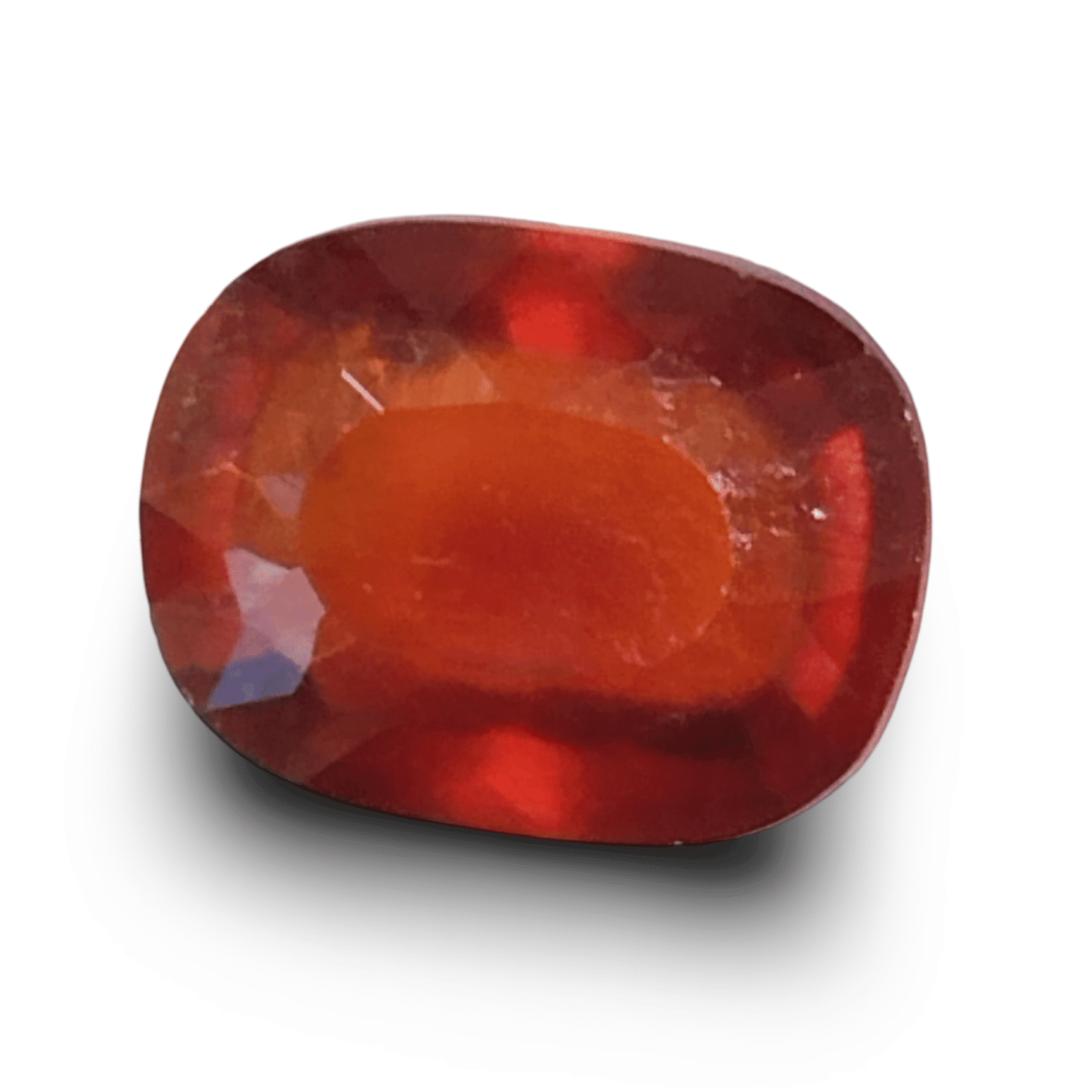 6.00 Ratti Natural Hessonite (Gomed) | Cushion Mix Cut | IGC Certified