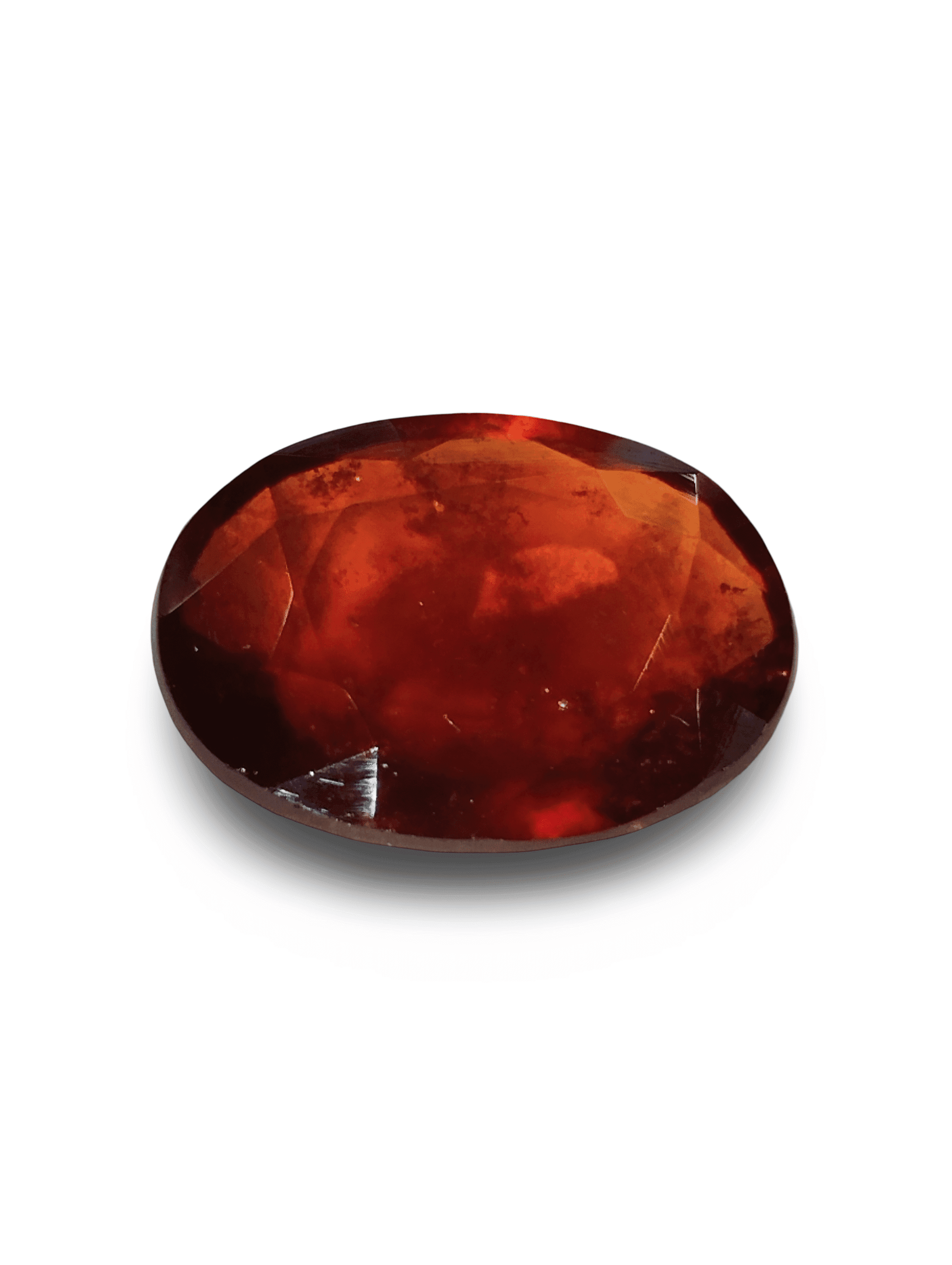 Natural Hessonite Garnet | Oval Mixed Cut | Brownish Orange Gemstone Certification Number: IGCDKBAJ42724