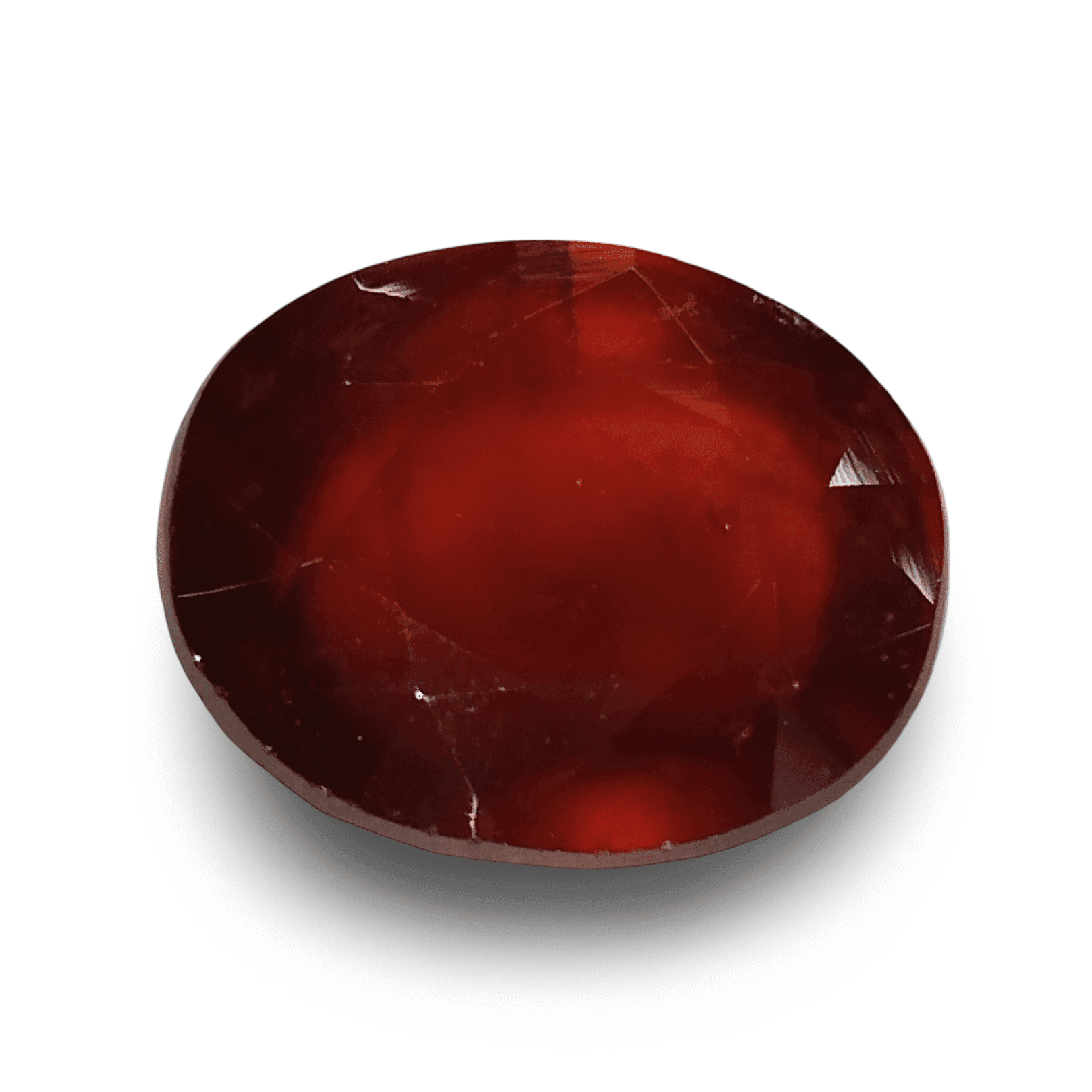 Natural Hessonite Garnet | Oval Mixed Cut | Brownish Orange Gemstone Certificate Number: IGCDKBAJ42754