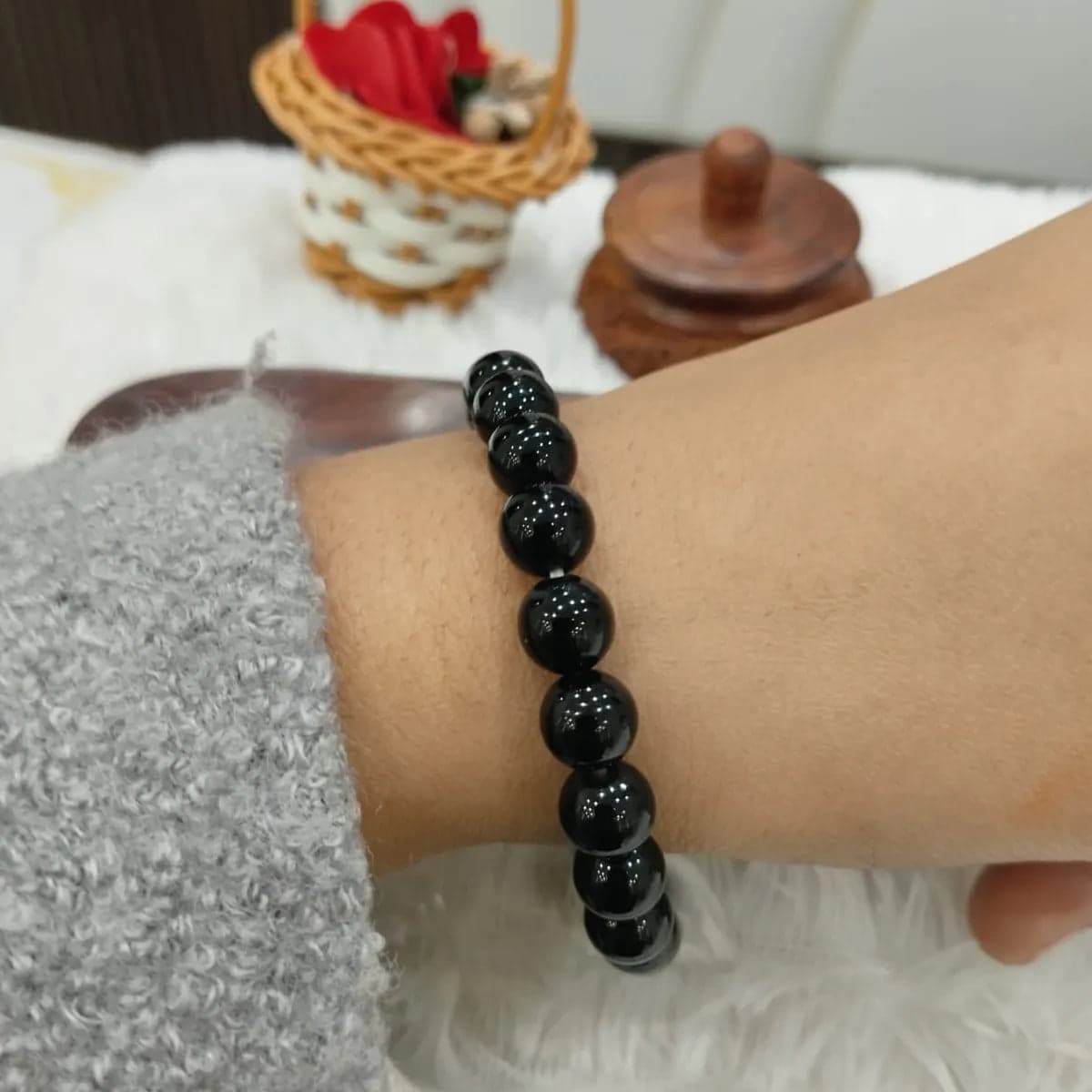 Black Onyx Protection, Strength Bracelet For Men & Women