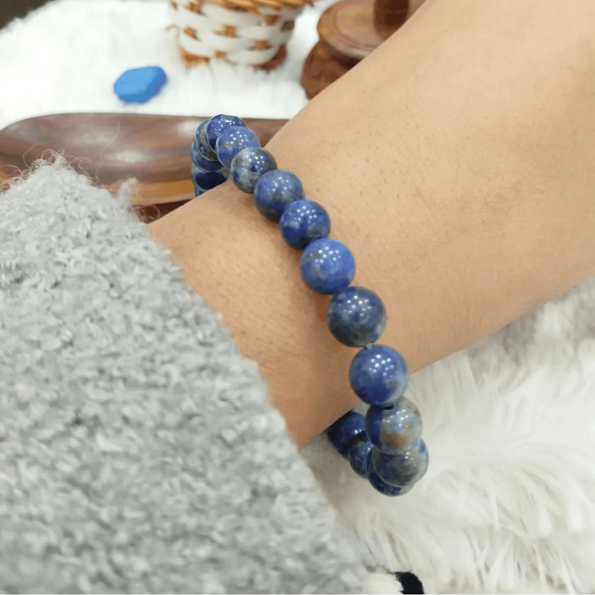 Blue Premium Lapis Lazuli Awakening Awareness Bracelet For Men & Women