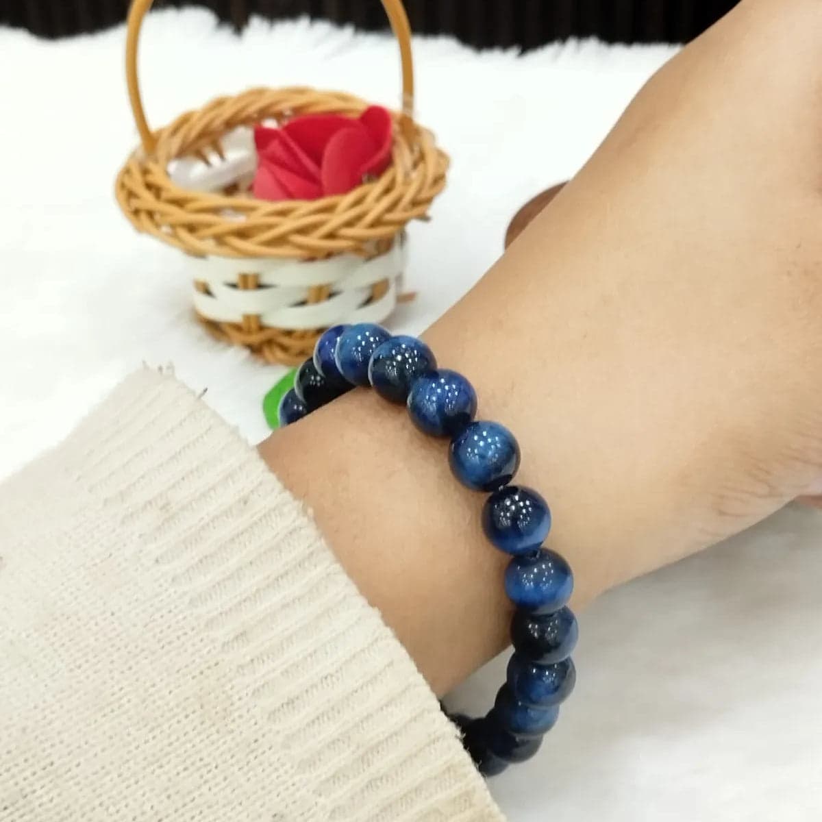 Blue Premium Tiger Eye Alleviate Energy Bracelet For Men & Women