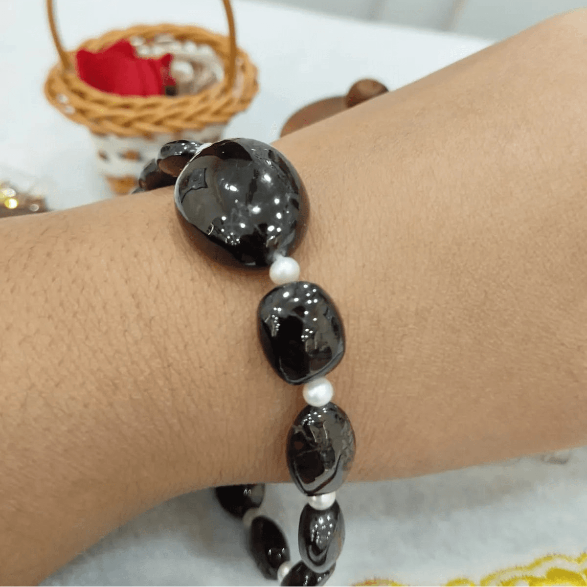 Brown Premium Garnet Opens Up The Heart Bestows Self Confidence Bracelet For Men & Women