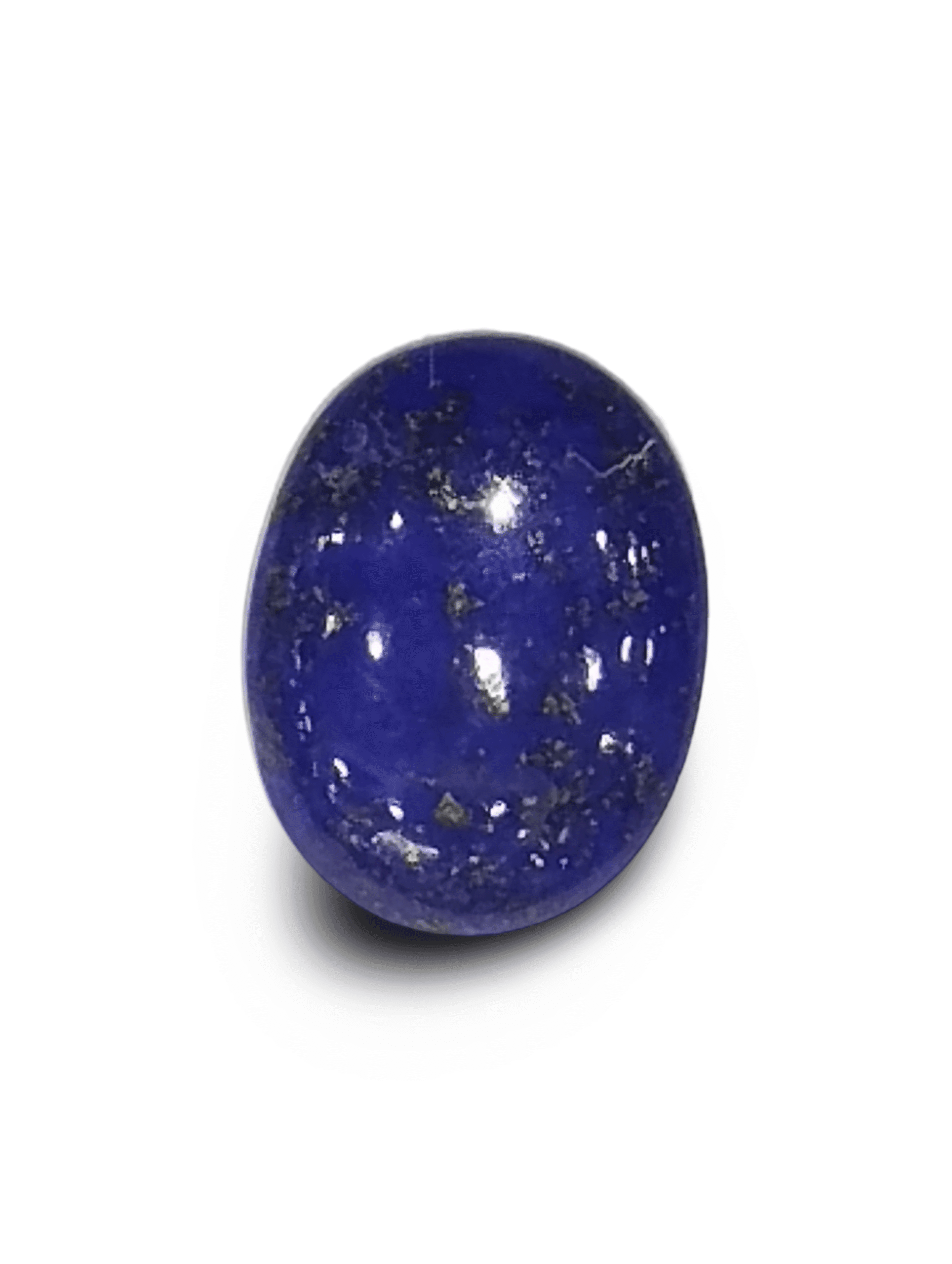 Natural Lapis Lazuli |1H20| Govt. Lab Certified | Oval Cabochon | Deep Blue with Pyrite Certificate No.: IGCDKBAJ42533