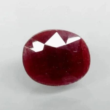Natural Purplish Red Ruby |12H00| Certified Unheated | Oval Mixed Cut Report No. 9498D38416