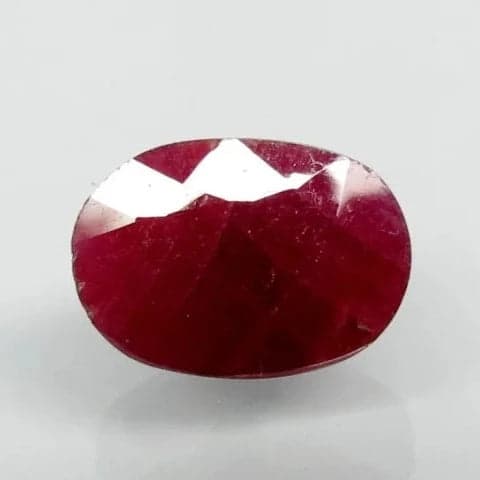Natural Purplish Red Ruby |12H00| Certified Unheated | Oval Mixed Cut Report No. 9498D38422