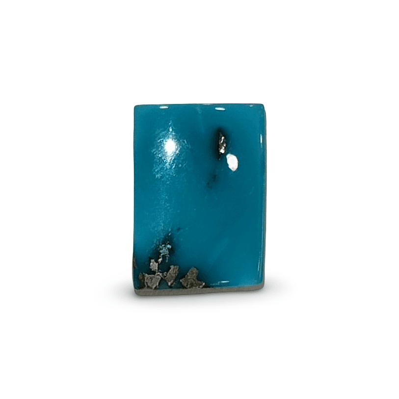 Natural Turquoise | Certified Square Cabochon in Sea Blue Certificate No.: IGCDKBAJ41421
