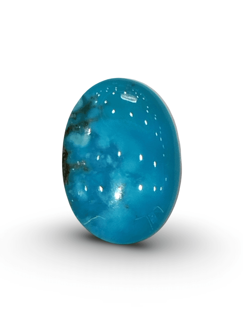 Natural Turquoise | Oval | Sea Blue | Certified | Astrological Gemstone Certificate No.: IGCDKBAJ44697