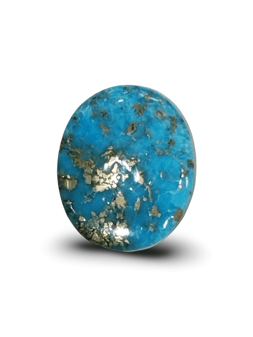Natural Turquoise | Oval | Sea Blue | Matrix Background | Certified Certificate No.: IGCDKBAJ44689