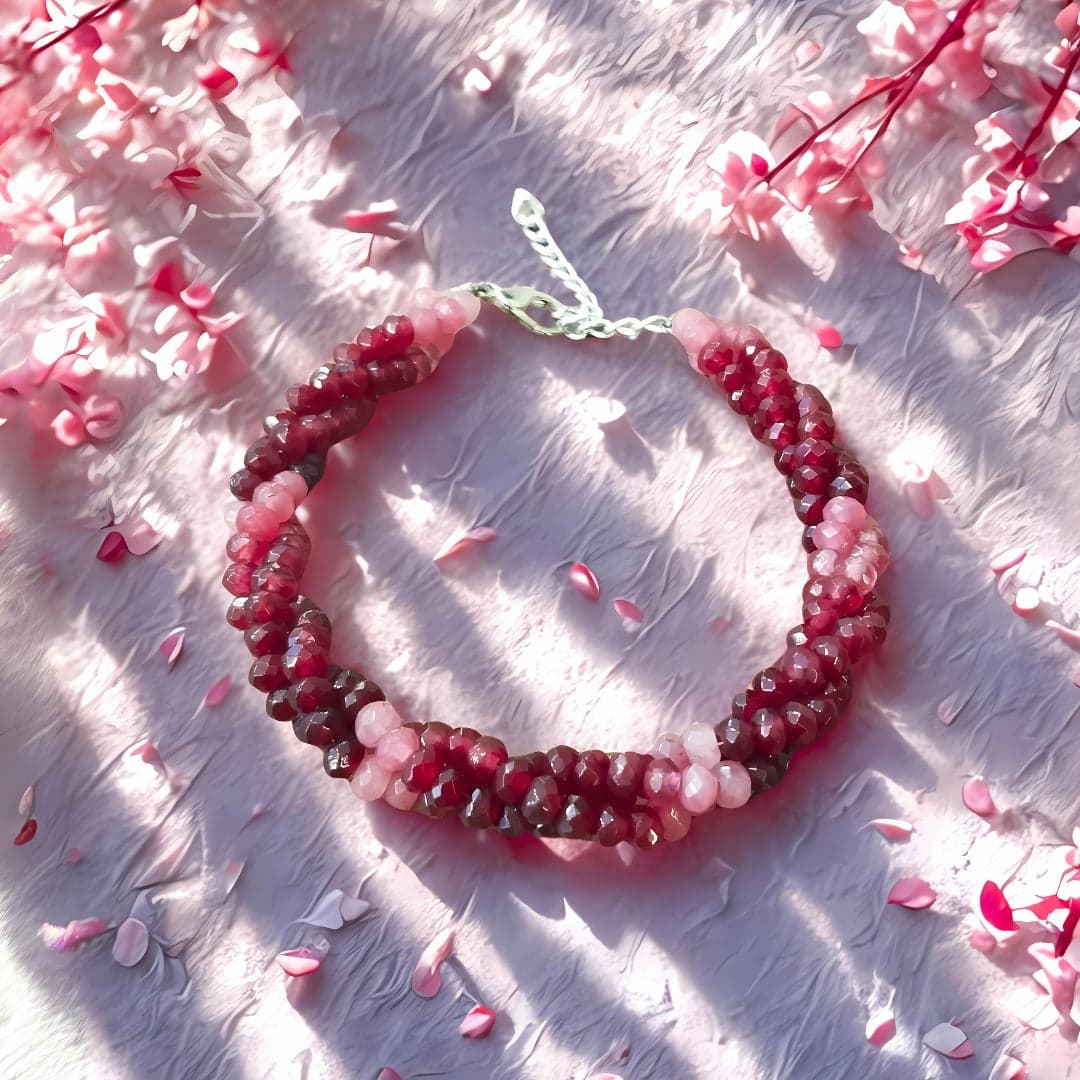 Pink Premium Semi shaded Ruby Bracelet for Men & women