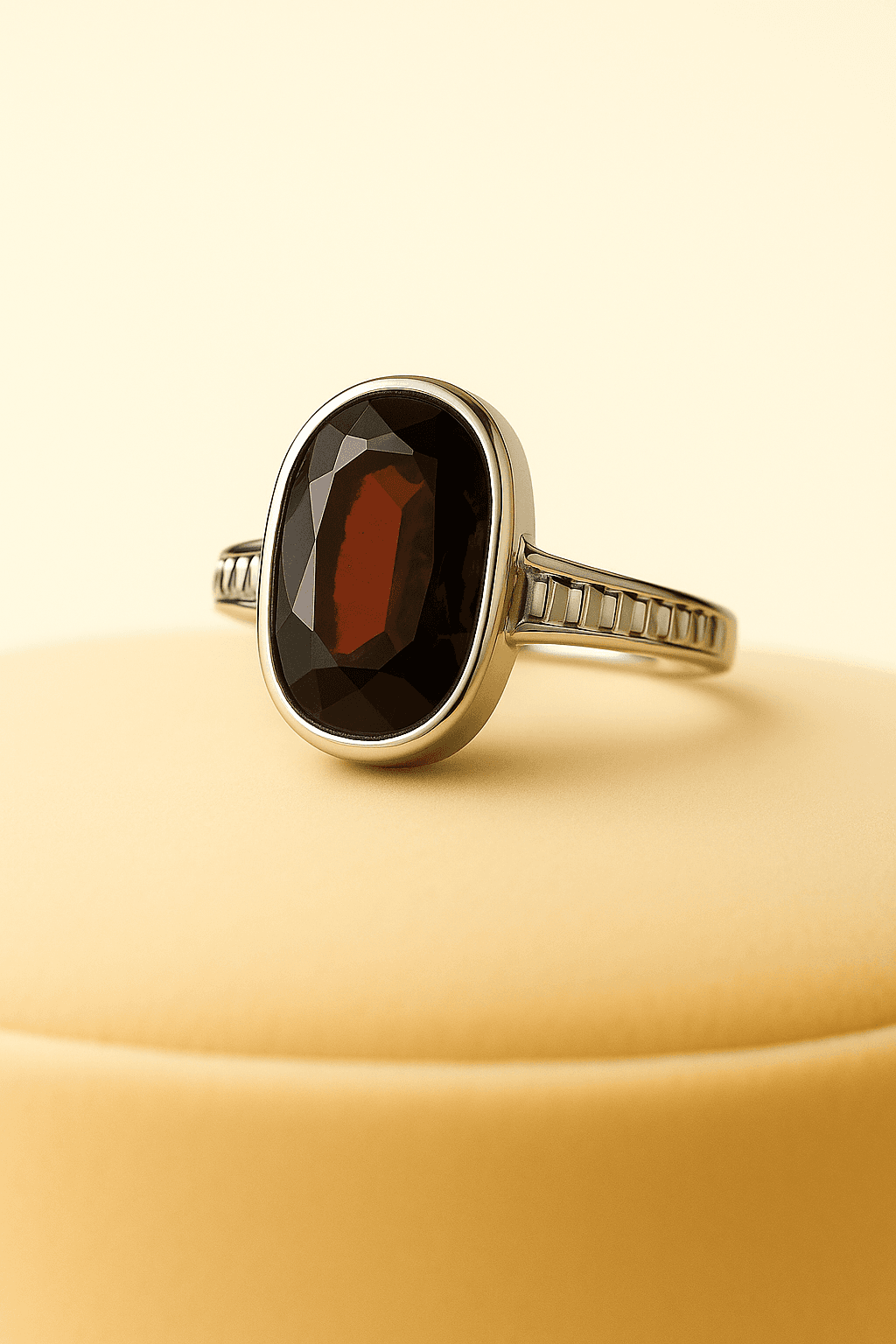 Natural Hessonite Ring | Orangish Brown Gomed | Certified Garnet Gemstone in 92.5 Silver