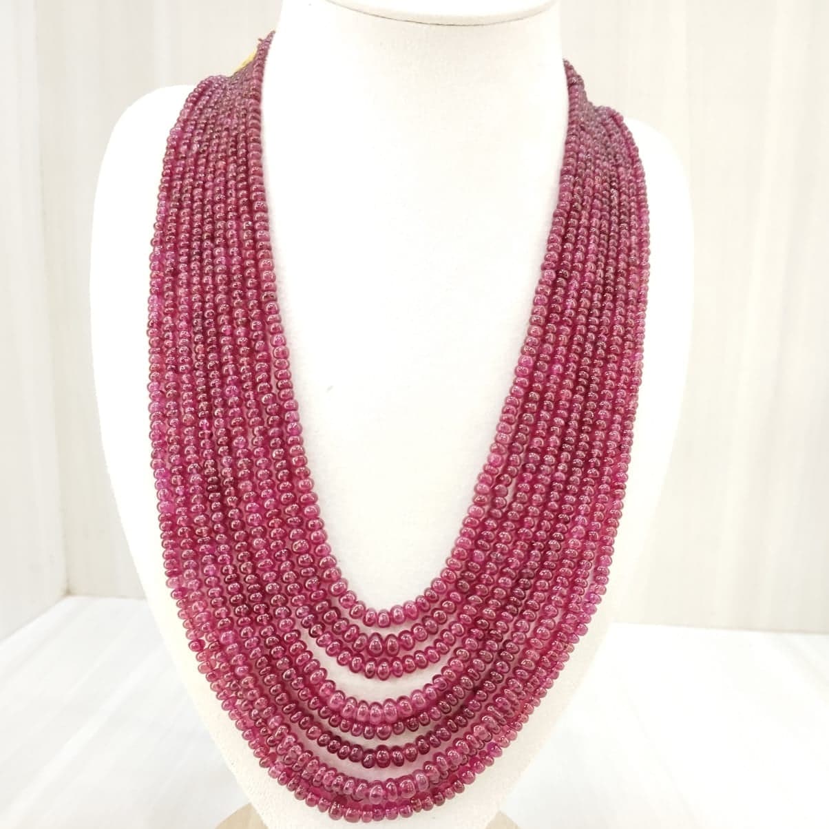 Natural Ruby Nine Line Beaded Necklace: A Symbol of Elegance and Passion