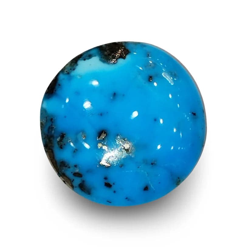 Natural Turquoise | Certified Sea Blue Firoza | Oval Shape with Matrix