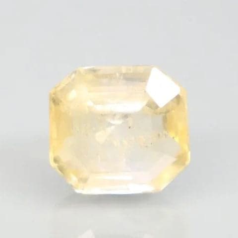 Natural Yellow Sapphire | Octagaon Step | Transparent | Govt. Lab Certified | Report No. 11737D47190