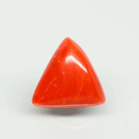 Natural Red Italian Coral |7H50| Triangular Cabochon | Govt. Lab Certified | Report No. 11775D47387