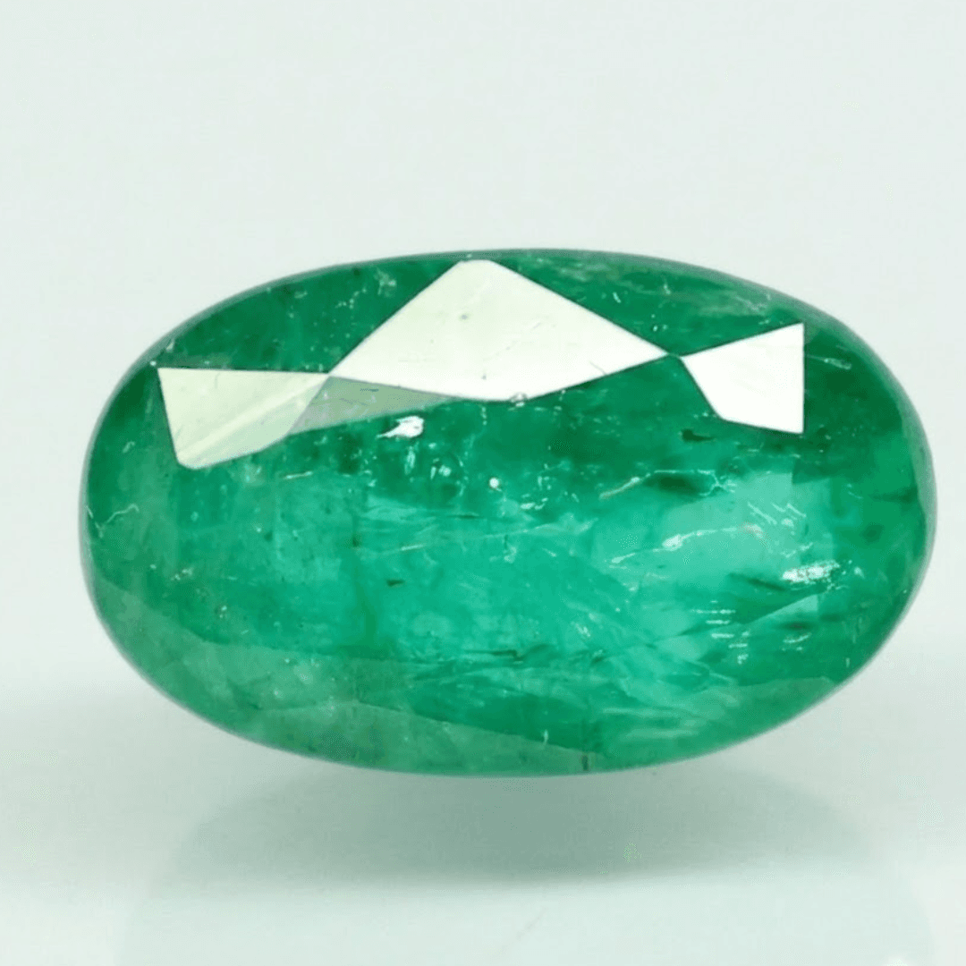 Natural Emerald |48K00| Govt. Lab Certified | Oval Mixed| Report No- 12758D52406