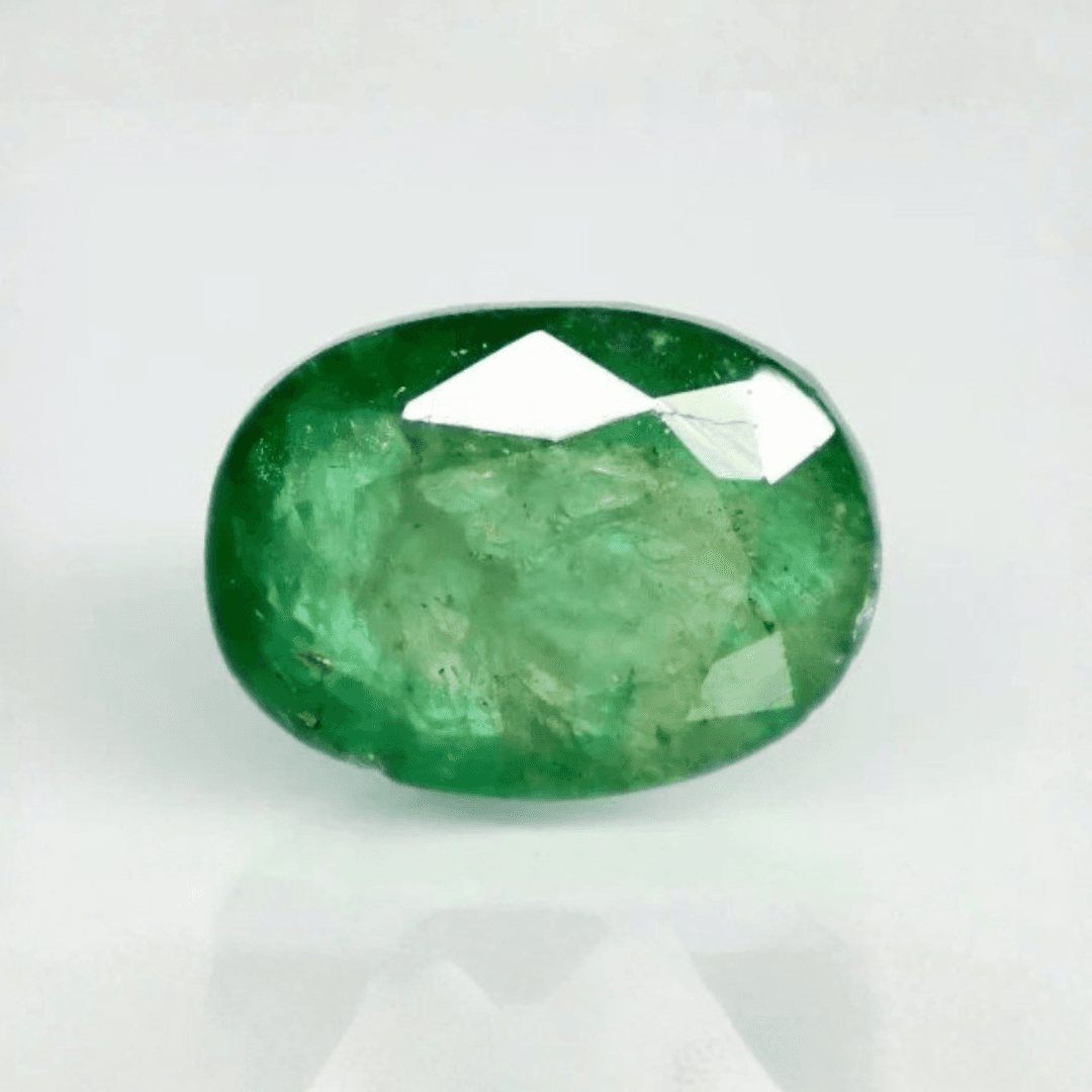 Natural Emerald |35H00| Oval Mixed Cut | IIGJ Certified No.: 12859D52922